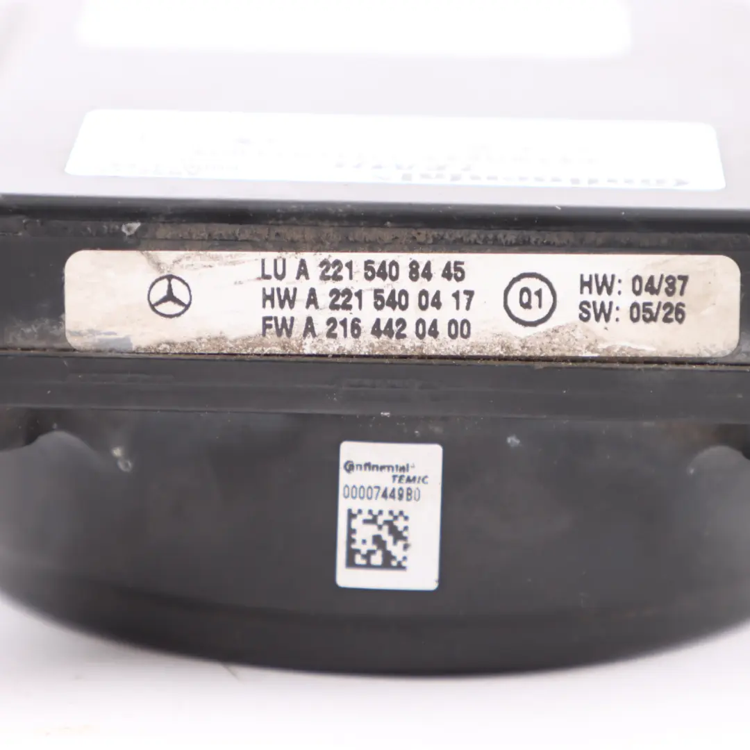 Sensor Control Crucero Adaptativo Radar Distronic para Mercedes W221 con número de pieza A2215408445 Mercedes W221 Sensor Control Crucero Adaptativo Radar Distronic - SKU A2215408445 - Número de pieza A2215408445