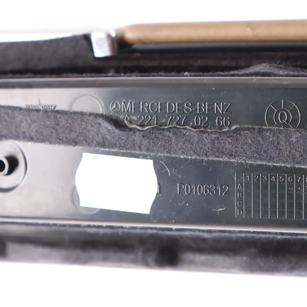 Mercedes W221 Front Door Card Arm Rest Armrest Right O/S Leather - SKU A2217201695-1 - Part number A2217201695