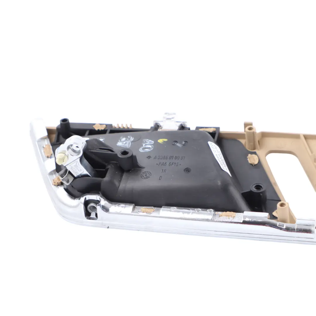 Mercedes W221 Door Handle Cover Trim Black Rear Right O/S Beige - SKU A2217305048-2 - Part number A2217305048