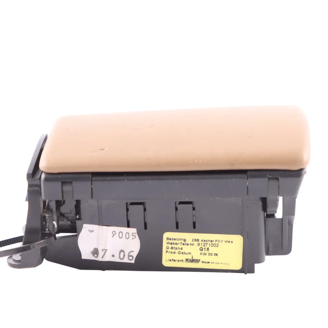 Mercedes W221 Ashtray Rear Left N/S Door Card Cover Leather Beige - SKU A2218100530-1 - Part number A2218100530