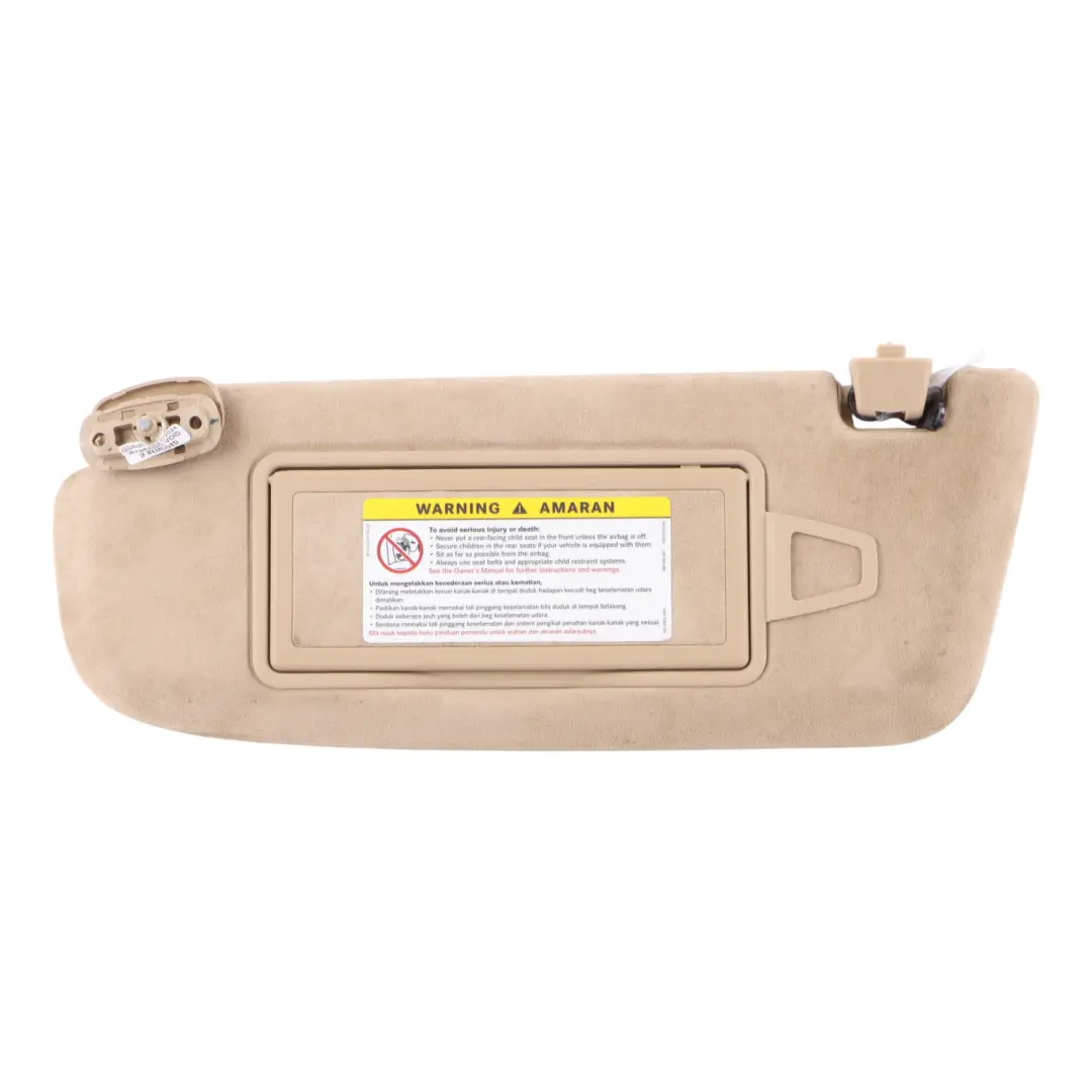 Front Sun Blade Visor Mirror Right O/S Panel to Mercedes W221 with Part number A2218101410 Mercedes W221 Front Sun Blade Visor Mirror Right O/S Panel - SKU A2218101410 - Part number A2218101410