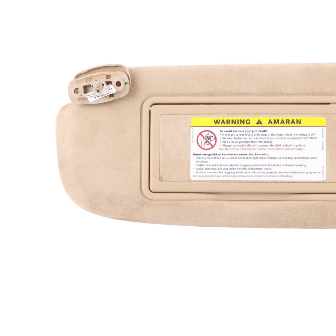 Front Sun Blade Visor Mirror Right O/S Panel to Mercedes W221 with Part number A2218101410 Mercedes W221 Front Sun Blade Visor Mirror Right O/S Panel - SKU A2218101410 - Part number A2218101410