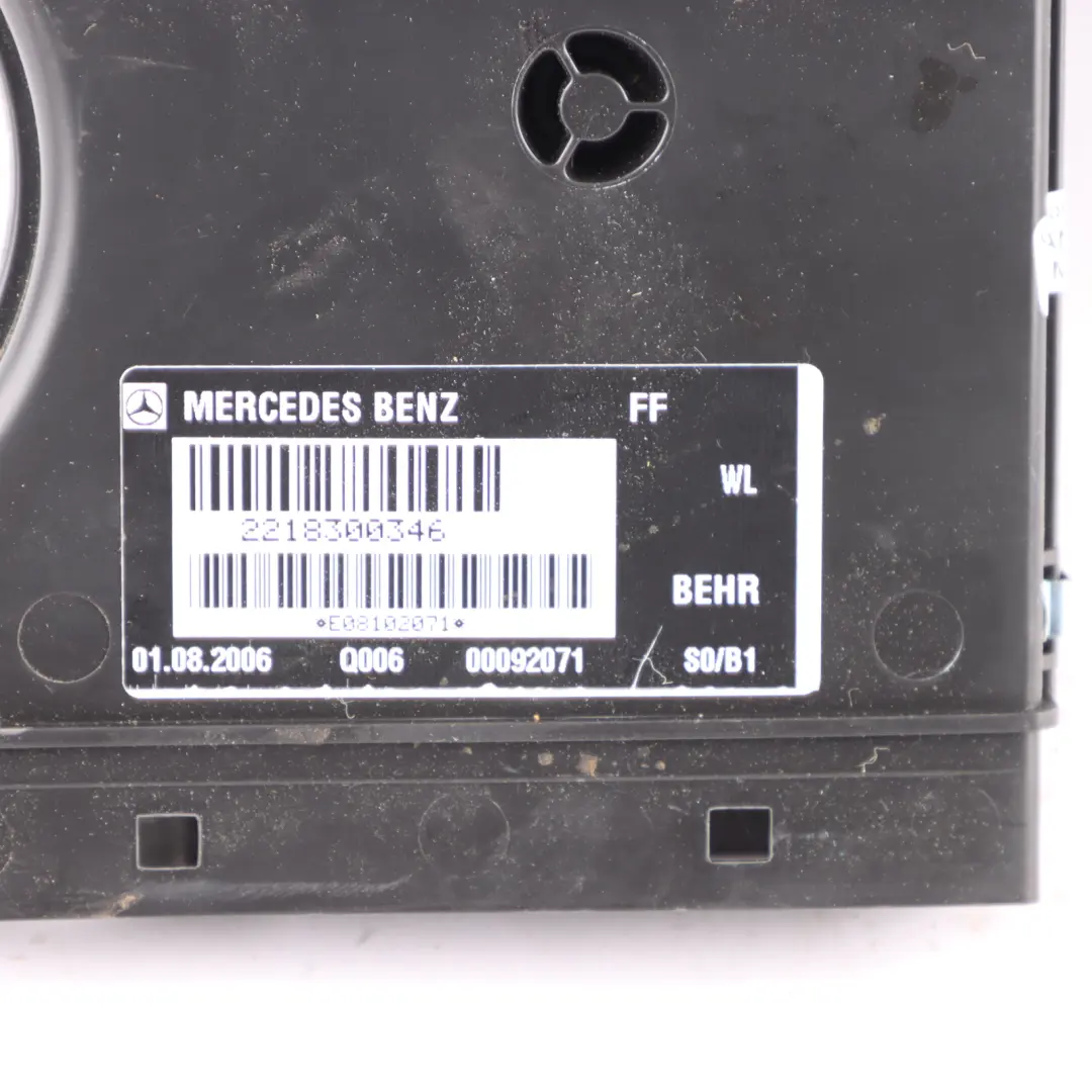 Mercedes W221 Air Deflector Channel Guide Vent Rear Left N/S - SKU A2218300346 - Part number A2218300346
