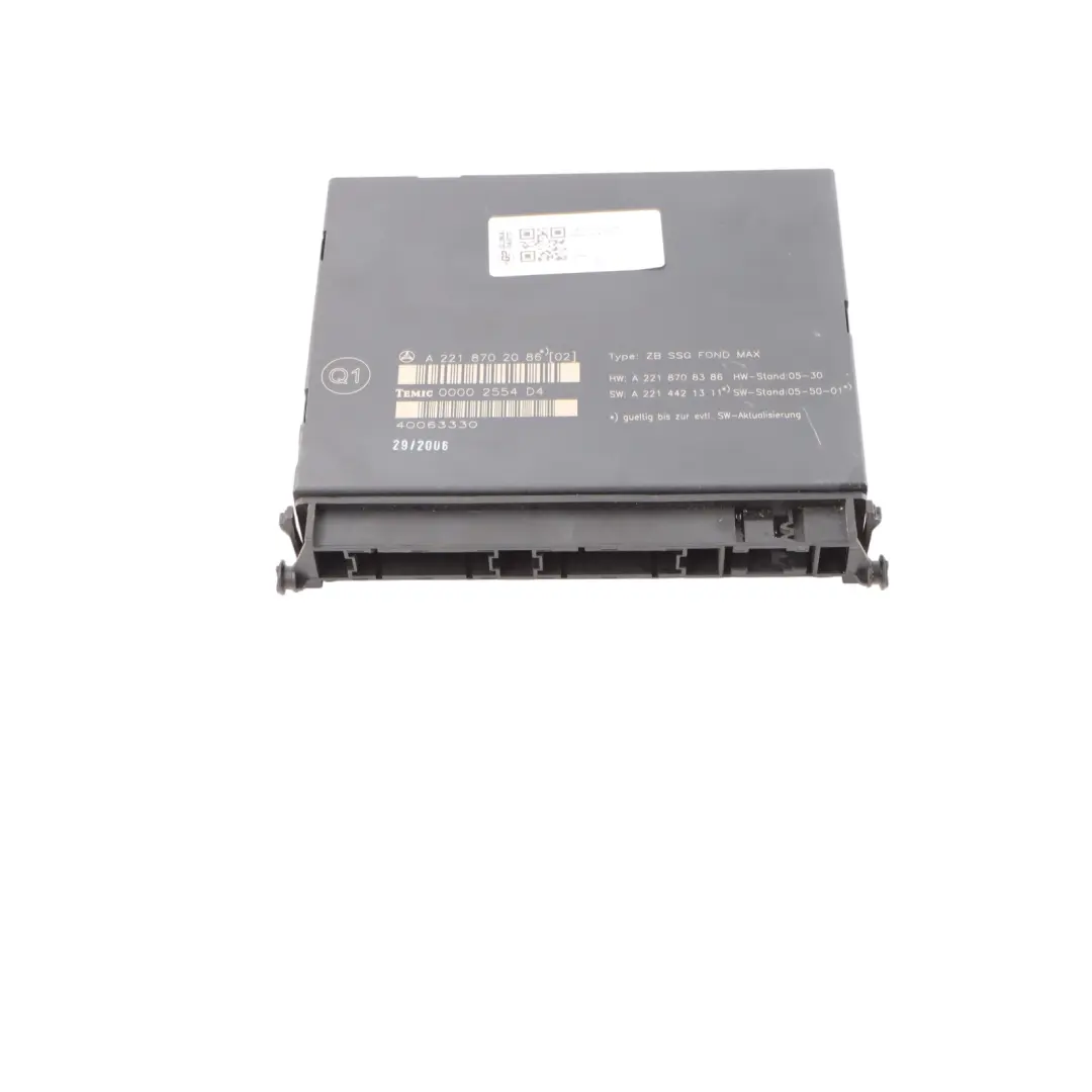 Control Module Unit ECU to Mercedes W221 Rear Seat with Part number A2218702086 Mercedes W221 Rear Seat Control Module Unit ECU - SKU A2218702086 - Part number A2218702086