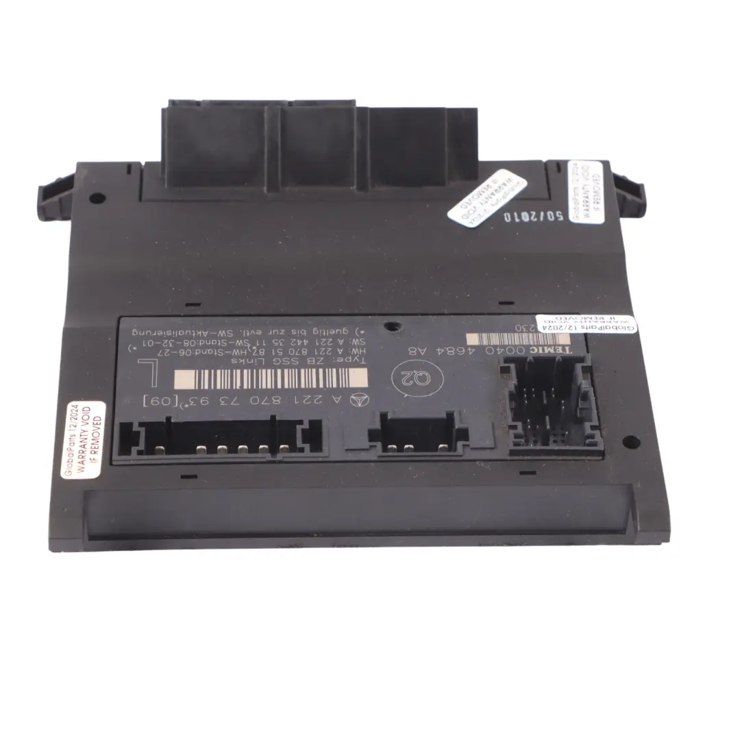 Mercedes S350 W221 Modulo di controllo sedili anteriore sinistro - SKU A2218707393 - Numero di parte A2218707393