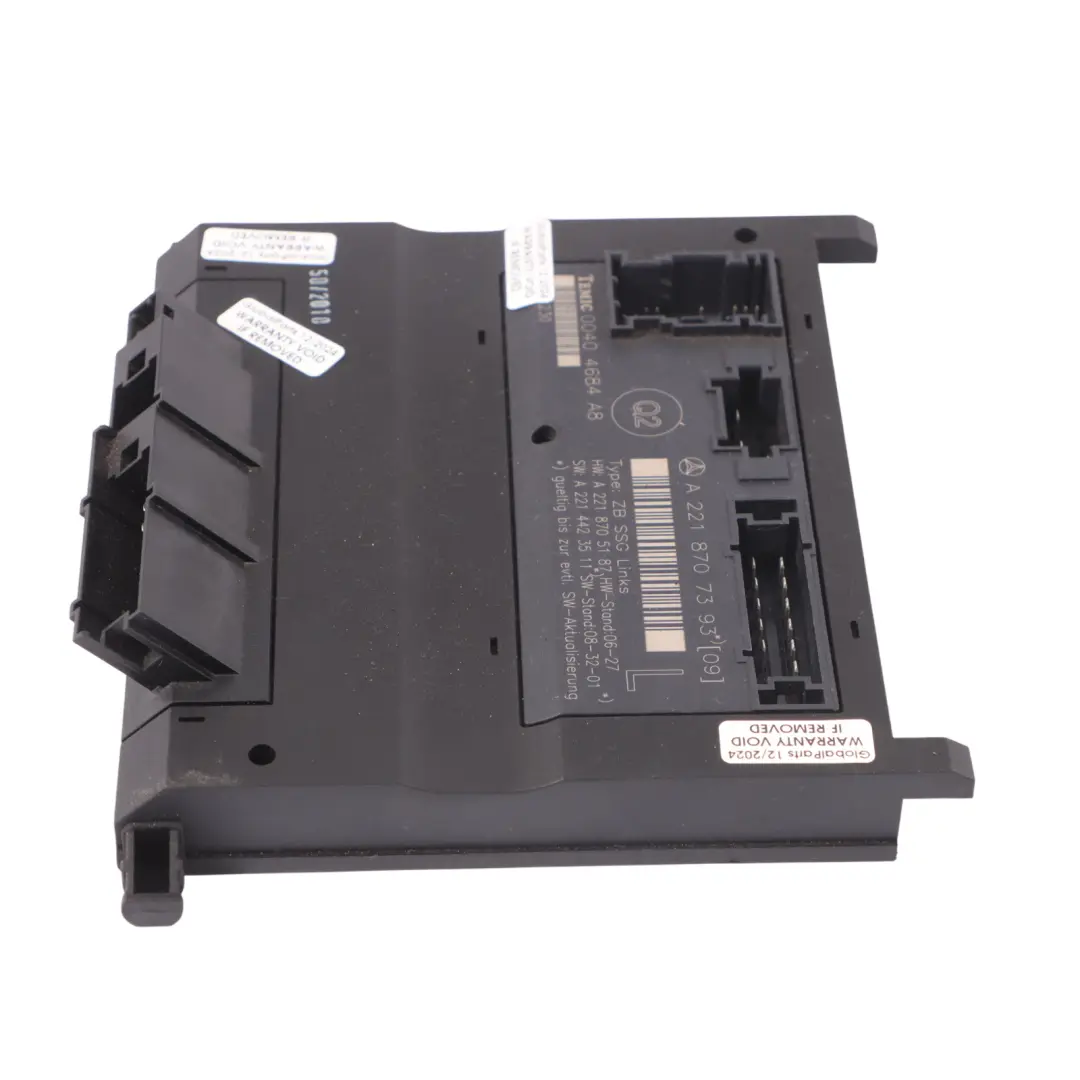 S350 W221 Modulo di controllo sedili anteriore sinistro per Mercedes con numero di parte A2218707393 Mercedes S350 W221 Modulo di controllo sedili anteriore sinistro - SKU A2218707393 - Numero di parte A2218707393