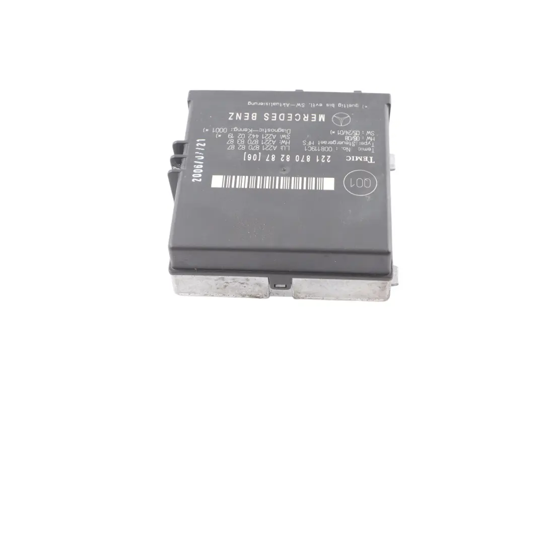 Boot Lid Remote Open Close Trunk Control Module to Mercedes W221 with Part number A2218708287 Mercedes W221 Boot Lid Remote Open Close Trunk Control Module - SKU A2218708287 - Part number A2218708287