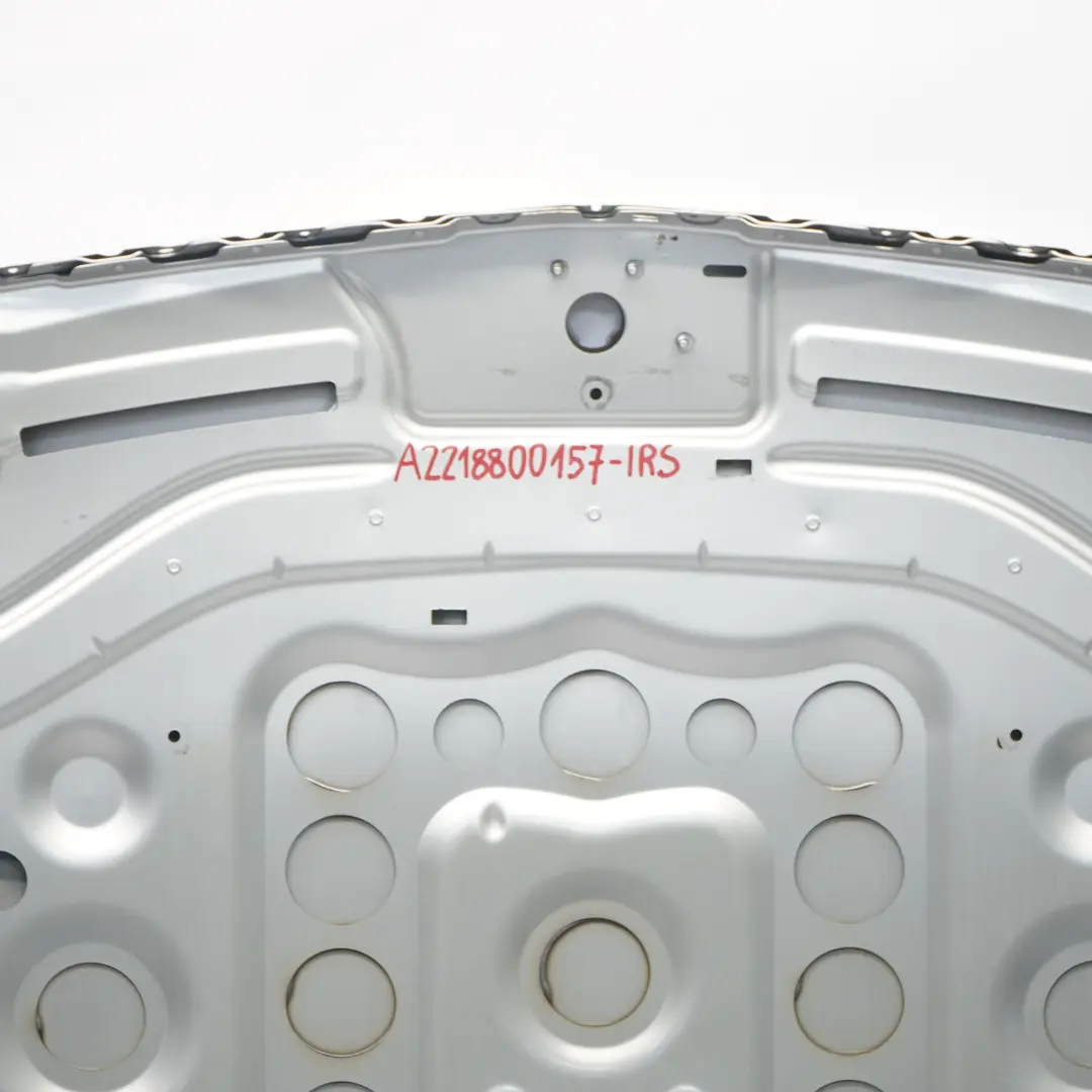 Hood Bonnet Trim Panel Iridium Silver Metallic - 775 to Mercedes W221 with Part number A2218800157 Mercedes W221 Hood Bonnet Trim Panel Iridium Silver Metallic - 775 - SKU A2218800157-IRS - Part number A2218800157