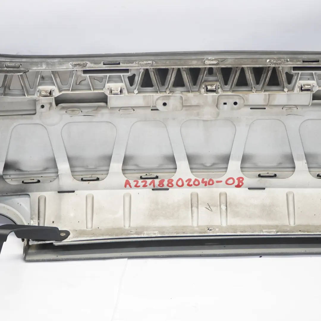 Bumper AMG V12 S65 Trim Panel Obsidian Black Metallic - 197 to Mercedes W221 Rear with Part number A2218802040 Mercedes W221 Rear Bumper AMG V12 S65 Trim Panel Obsidian Black Metallic - 197 - SKU A2218802040-OB - Part number A2218802040