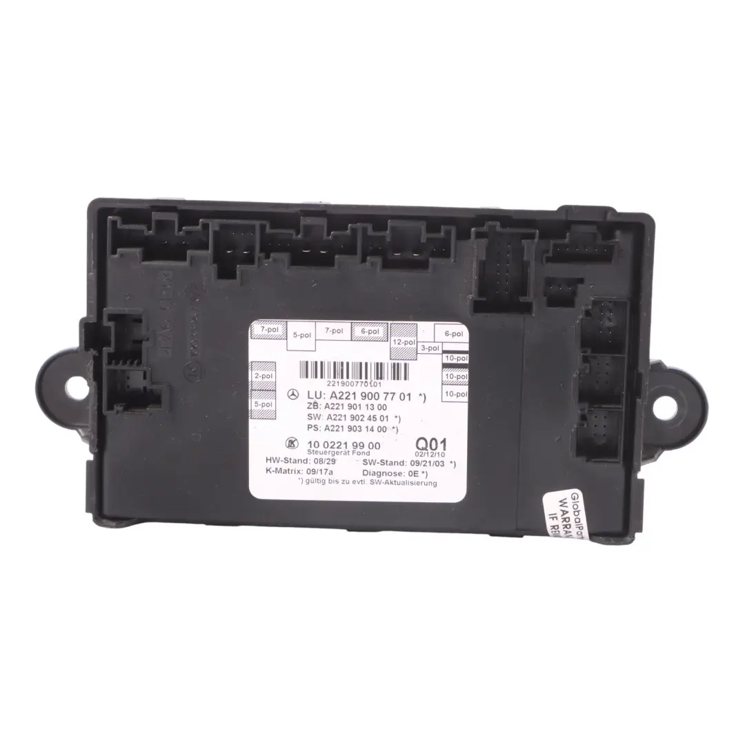 Modulo porta posteriore destra sinistra controllo per Mercedes W221 con numero di parte A2219007701 Mercedes W221 Modulo porta posteriore destra sinistra controllo - SKU A2219007701 - Numero di parte A2219007701