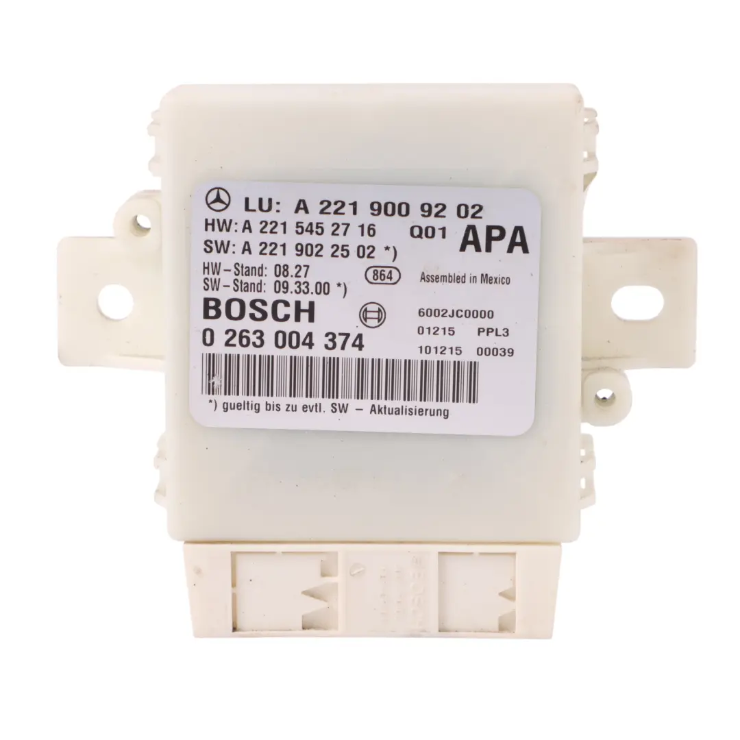 Parktronic Module Mercedes W221 W216 Capteur De Stationnement pour à propos du numéro de pièce A2219009202 Parktronic Module Mercedes W221 W216 Capteur De Stationnement - SKU A2219009202 - Numéro de pièce A2219009202