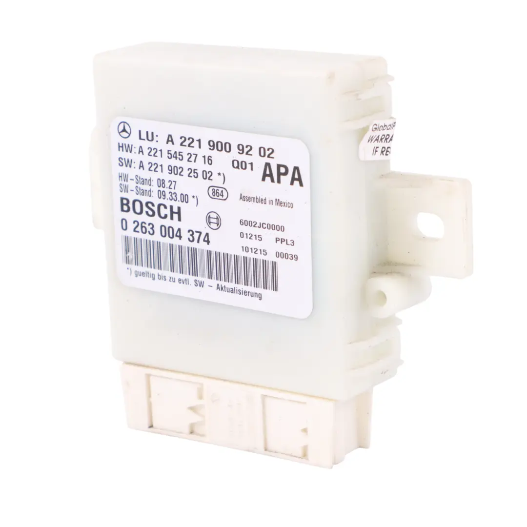 Módulo Parktronic Mercedes W221 W216 Sensor De Aparcamiento Unidad De Control para con número de pieza A2219009202 Módulo Parktronic Mercedes W221 W216 Sensor De Aparcamiento Unidad De Control - SKU A2219009202 - Número de pieza A2219009202
