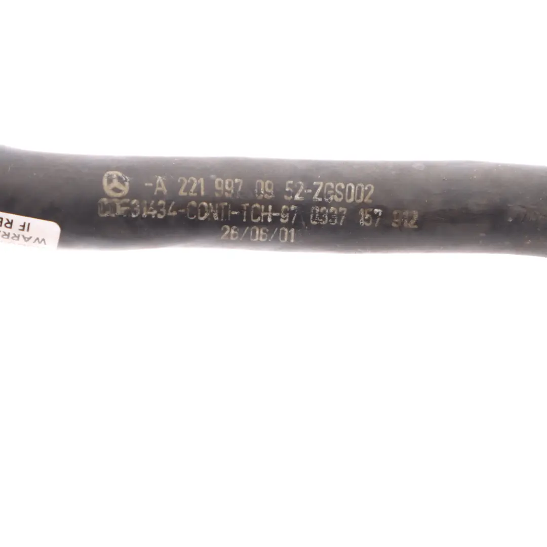 Mercedes W221 S65 AMG M275 Oil Pipe Hose from Cooler to Tank - SKU A2219970952 - Part number A2219970952