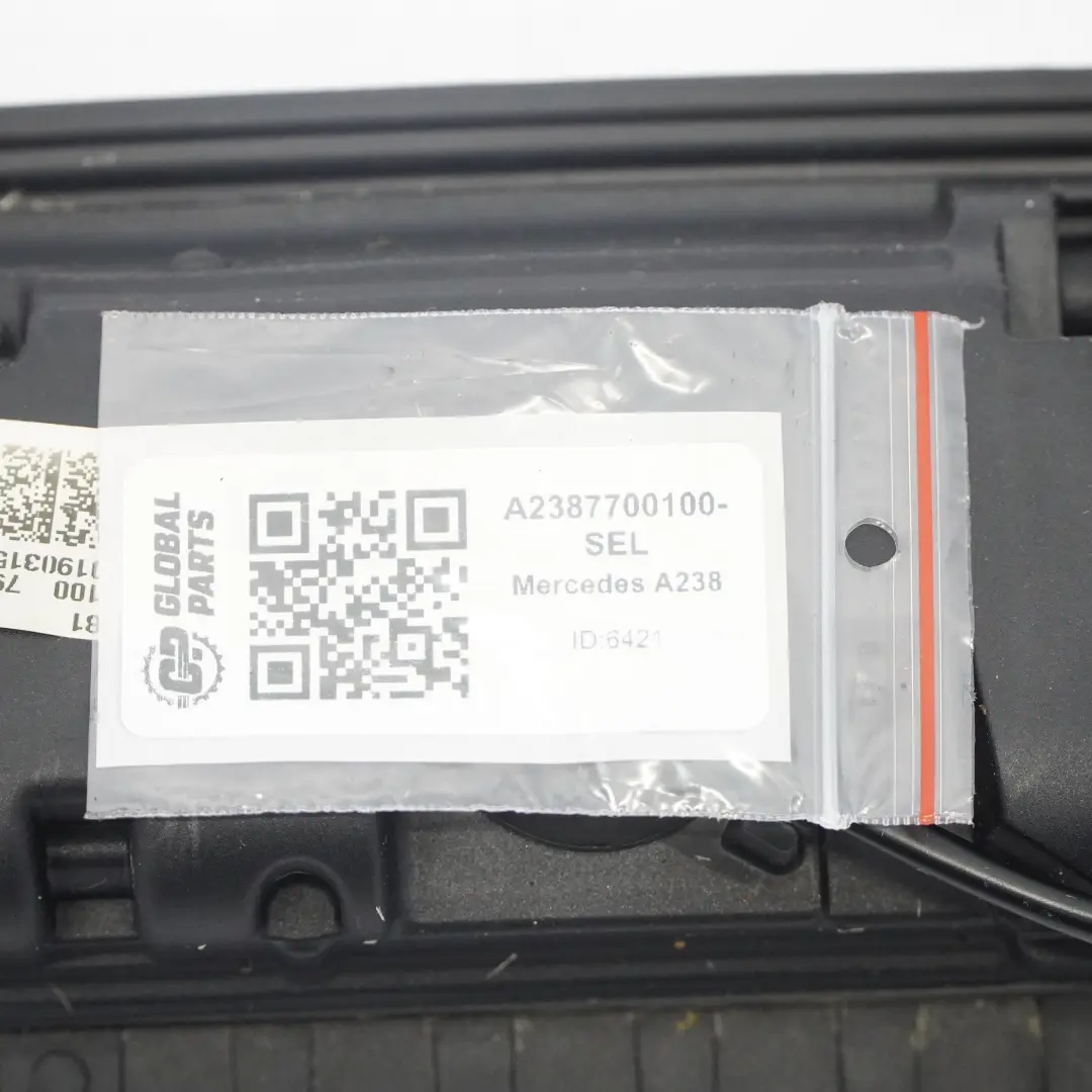 Roof Frame Air Deflector Upper Front Trim Selenite Grey - 992 to Mercedes A238 with Part number A2387700100 Mercedes A238 Roof Frame Air Deflector Upper Front Trim Selenite Grey - 992 - SKU A2387700100-SEL - Part number A2387700100