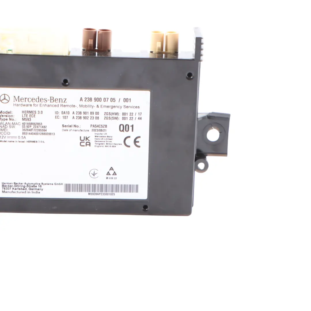 Mercedes C118 W177 W205 Modulo Controllo Bluetooth Telefono ECU - SKU A2389000705 - Numero di parte A2389000705