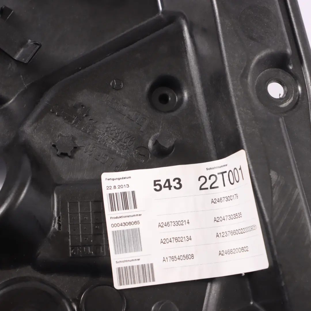 Puerta Trasera Tarjeta Izquierda Elevalunas Eléctrico Regulador para Mercedes W246 con número de pieza A2467300179 Mercedes W246 Puerta Trasera Tarjeta Izquierda Elevalunas Eléctrico Regulador - SKU A2467300179-1 - Número de pieza A2467300179