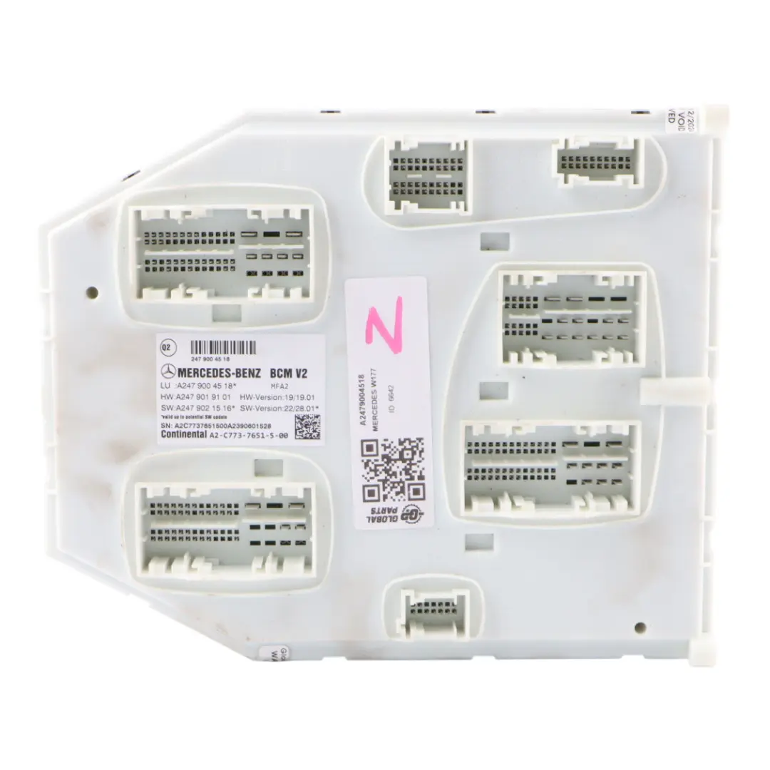 Body Comfort Control Module Unit BCM V2 to Mercedes C118 W177 W247 with Part number A2479004518 Mercedes C118 W177 W247 Body Comfort Control Module Unit BCM V2 - SKU A2479004518 - Part number A2479004518
