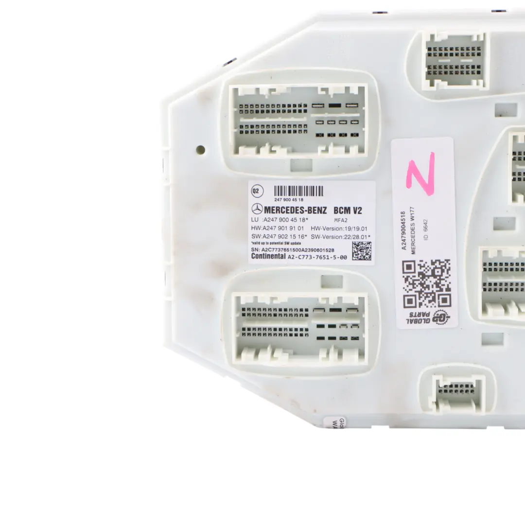 Body Comfort Control Module Unit BCM V2 to Mercedes C118 W177 W247 with Part number A2479004518 Mercedes C118 W177 W247 Body Comfort Control Module Unit BCM V2 - SKU A2479004518 - Part number A2479004518