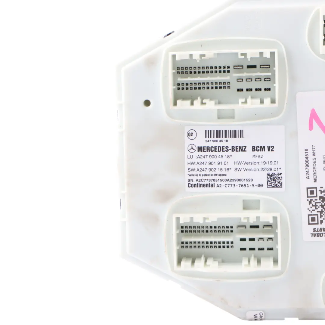 Body Comfort Control Module Unit BCM V2 to Mercedes C118 W177 W247 with Part number A2479004518 Mercedes C118 W177 W247 Body Comfort Control Module Unit BCM V2 - SKU A2479004518 - Part number A2479004518