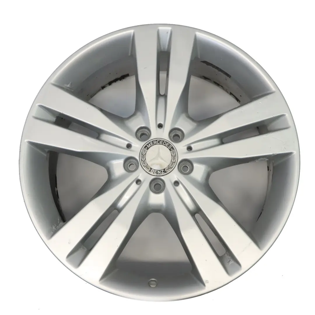 Cerchio in lega argento 20" 5 doppie razze ET:60 8,5J per Mercedes W251 con numero di parte A2514014002 Mercedes W251 Cerchio in lega argento 20" 5 doppie razze ET:60 8,5J - SKU A2514014002-1 - Numero di parte A2514014002