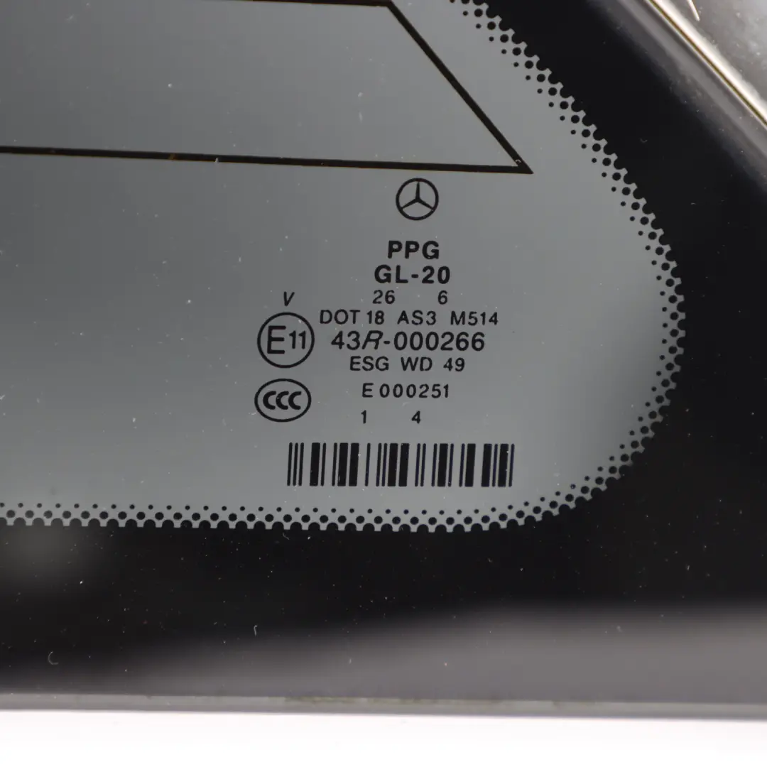 Window Glass Rear Left N/S Quarter AS3 Glazing to Mercedes W251 with Part number A2516703150 Mercedes W251 Window Glass Rear Left N/S Quarter AS3 Glazing - SKU A2516703150 - Part number A2516703150
