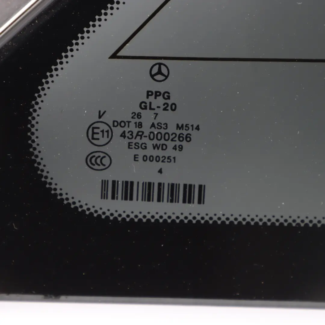 Window Glass Rear Right O/S Quarter AS3 Glazing to Mercedes W251 with Part number A2516703250 Mercedes W251 Window Glass Rear Right O/S Quarter AS3 Glazing - SKU A2516703250 - Part number A2516703250