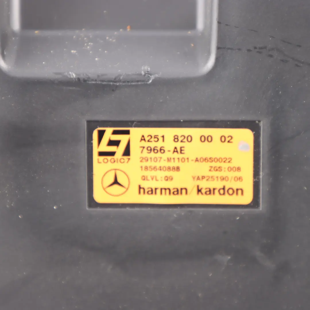 Harman Kardon Subwoofer Bass Box Speaker to Mercedes W251 with Part number A2518200002 Mercedes W251 Harman Kardon Subwoofer Bass Box Speaker - SKU A2518200002 - Part number A2518200002