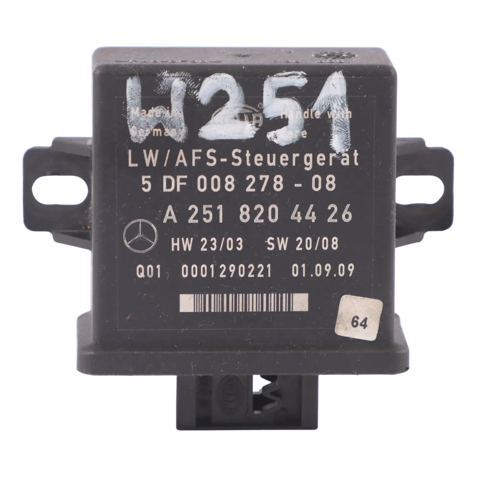 Mercedes V251 W164 Luz delantera Módulo de control de faros HELLA A2518204426