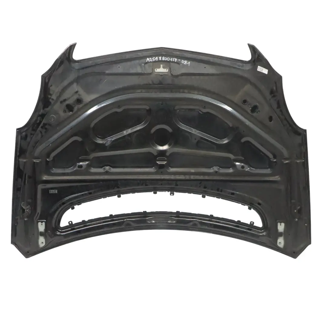 Hood Bonnet Trim Panel Covering Obsidian Black Metallic - 197 to Mercedes W251 with Part number A2518800157 Mercedes W251 Hood Bonnet Trim Panel Covering Obsidian Black Metallic - 197 - SKU A2518800157-OB1 - Part number A2518800157