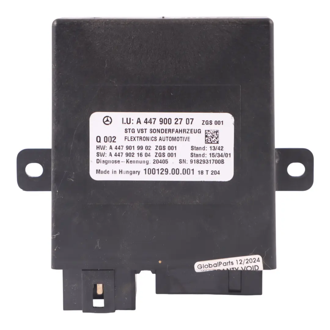 Transmisión Caja cambios Módulo Control ECU para Mercedes Vito W447 con número de pieza A4479002707 Mercedes Vito W447 Transmisión Caja cambios Módulo Control ECU - SKU A4479002707 - Número de pieza A4479002707