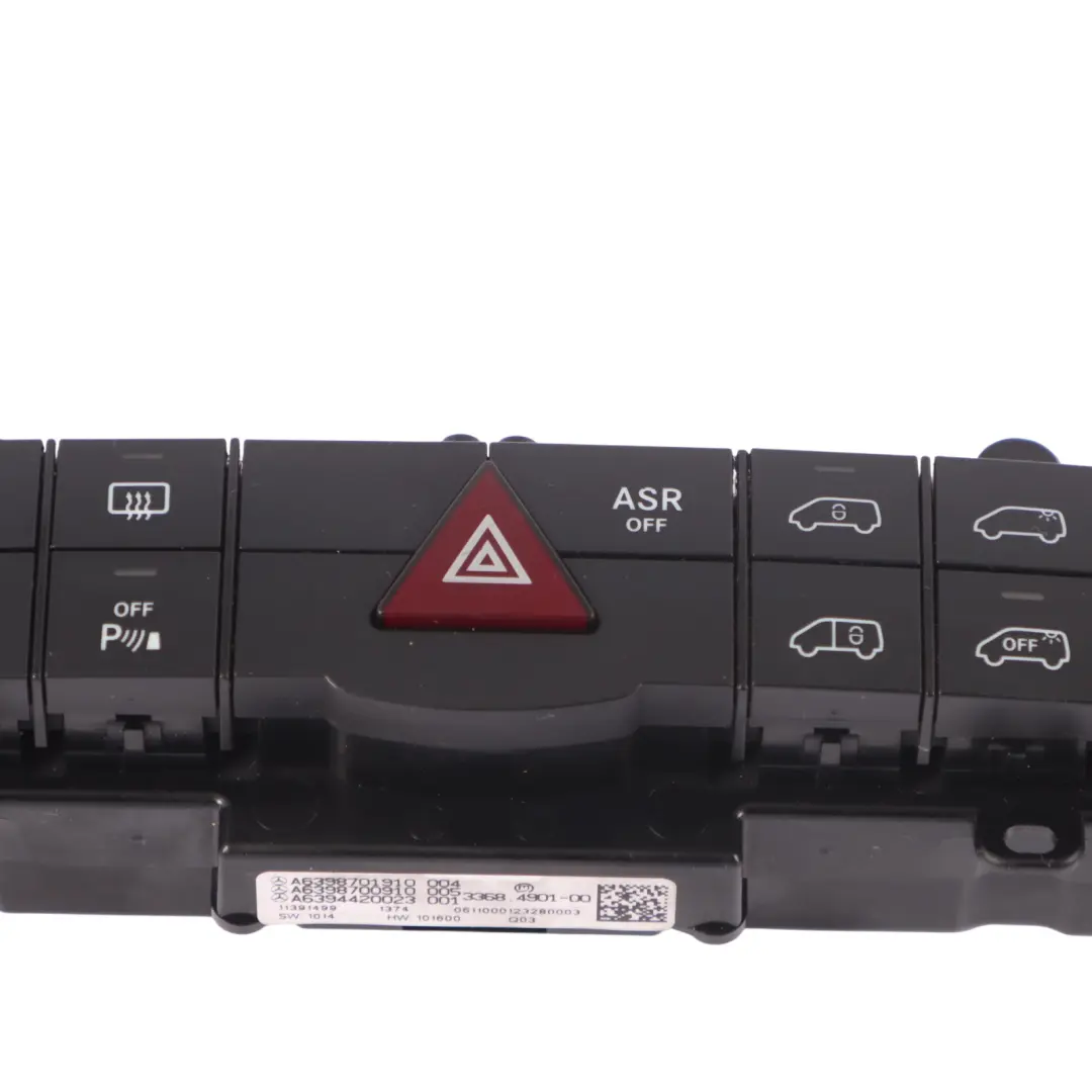 Switch Control Panel Block ASR Hazard Lights to Mercedes W639 with Part number A6398701910 Mercedes W639 Switch Control Panel Block ASR Hazard Lights - SKU A6398701910-4 - Part number A6398701910