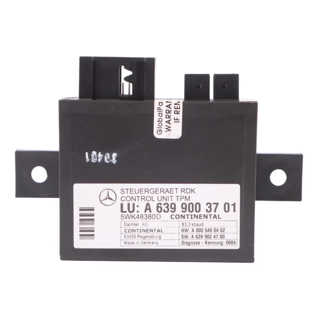 Mercedes W639 Tire Tyre Pressure Control Module Unit - SKU A6399003701 - Part number A6399003701