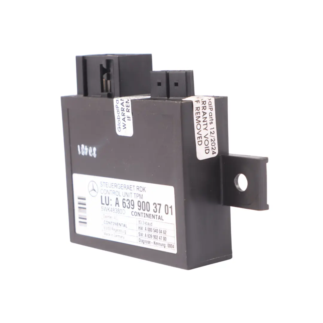 Módulo de control de la presión de los neumáticos para Mercedes W639 con número de pieza A6399003701 Mercedes W639 Módulo de control de la presión de los neumáticos - SKU A6399003701 - Número de pieza A6399003701