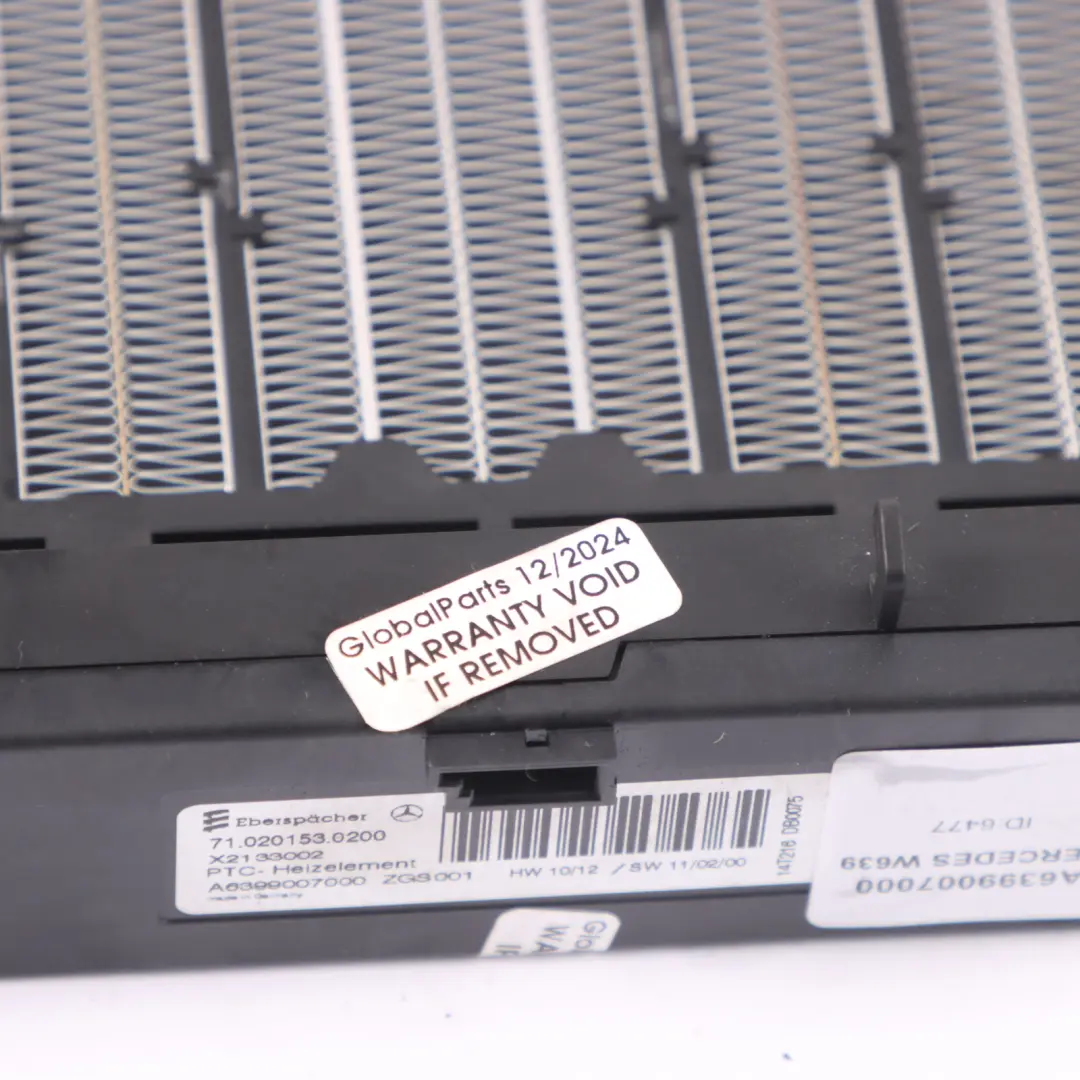  Riscaldatore Mercedes Vito W636 W639 Riscaldatore Elettrico PTC Matrix - SKU A6399007000 - Numero di parte A6399007000