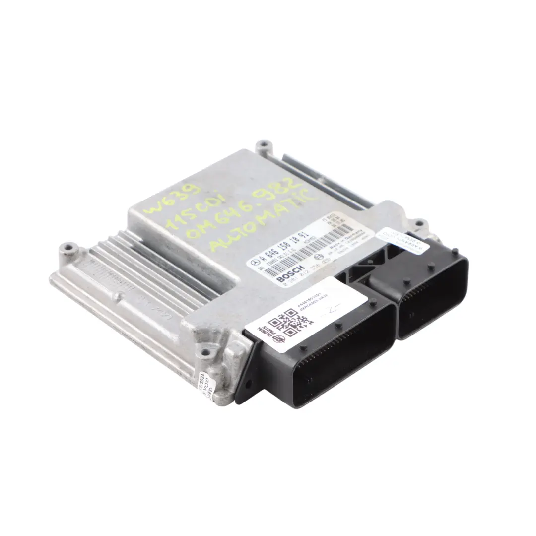 646.982 Engine Control Unit ECU Automatic to Mercedes Vito W639 115 CDI with Part number A6461501091 Mercedes Vito W639 115 CDI 646.982 Engine Control Unit ECU Automatic - SKU A6461501091 - Part number A6461501091