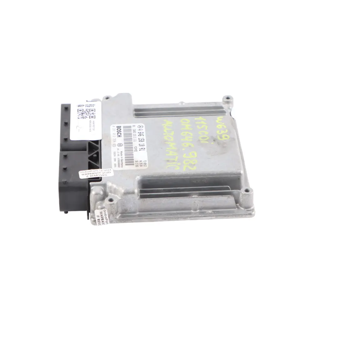 646.982 Engine Control Unit ECU Automatic to Mercedes Vito W639 115 CDI with Part number A6461501091 Mercedes Vito W639 115 CDI 646.982 Engine Control Unit ECU Automatic - SKU A6461501091 - Part number A6461501091