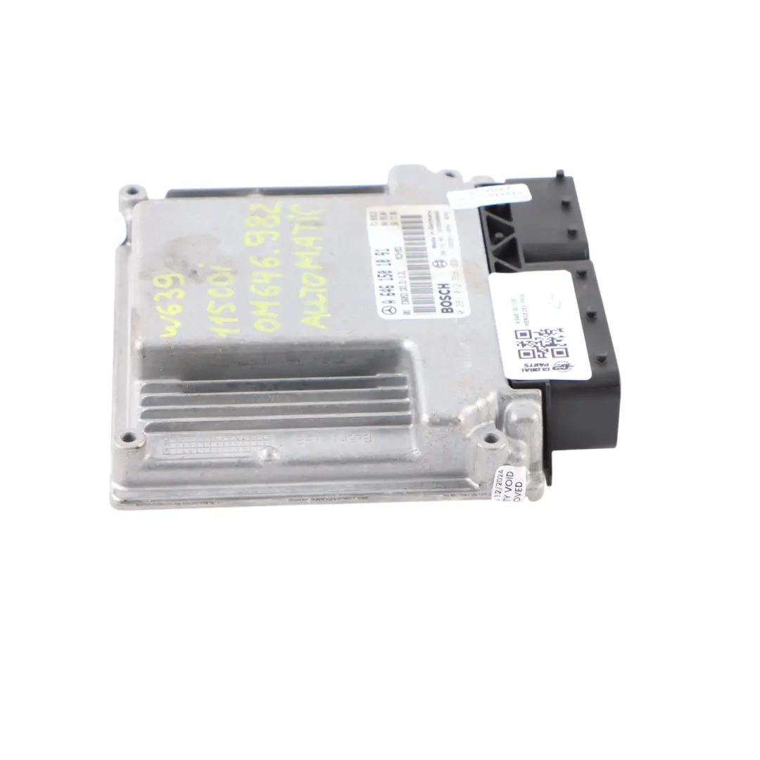646.982 Engine Control Unit ECU Automatic to Mercedes Vito W639 115 CDI with Part number A6461501091 Mercedes Vito W639 115 CDI 646.982 Engine Control Unit ECU Automatic - SKU A6461501091 - Part number A6461501091