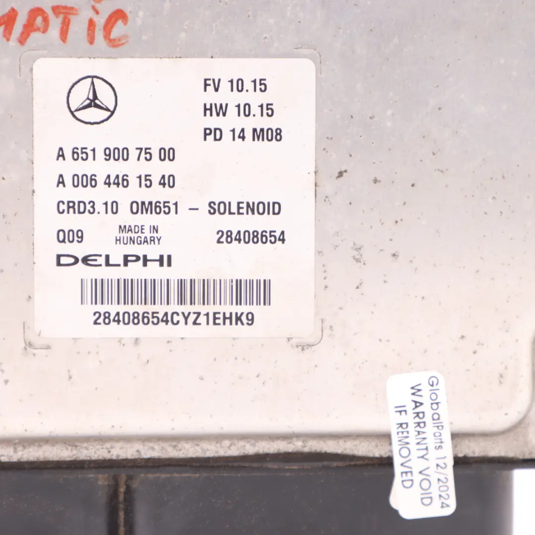 Mercedes SLK R172 250CDI OM651.980 Engine Control Unit ECU Automatic - SKU A6519007500-21 - Part number A6519007500