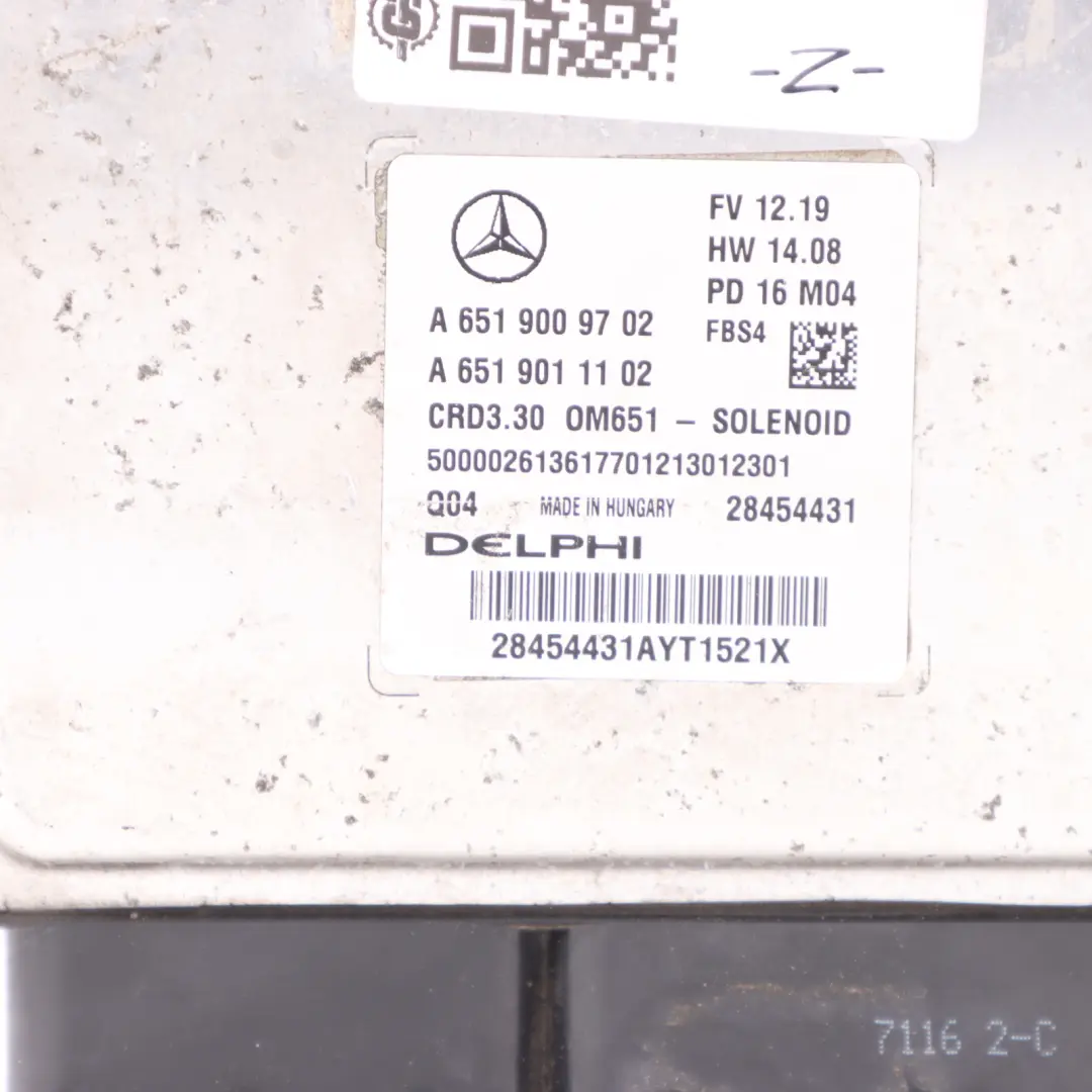 Mercedes W176 A200d 651.930 136HP Engine Unit ECU Automatic - SKU A6519009702-3 - Part number A6519009702