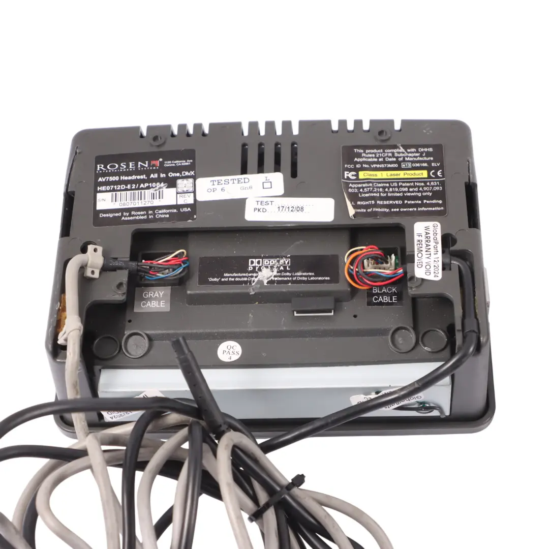 Rosen AV7500 Lecteur DVD avec écran d'appui-tête Set Dolby Digital BMW X6 E71 pour à propos du numéro de pièce E71-DISPLAY-SEAT-SET Rosen AV7500 Lecteur DVD avec écran d'appui-tête Set Dolby Digital BMW X6 E71 - SKU E71-DISPLAY-SEAT-SET - Numéro de pièce E71-DISPLAY-SEAT-SET