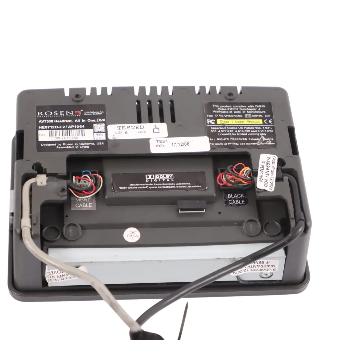 Rosen AV7500 Lecteur DVD avec écran d'appui-tête Set Dolby Digital BMW X6 E71 pour à propos du numéro de pièce E71-DISPLAY-SEAT-SET Rosen AV7500 Lecteur DVD avec écran d'appui-tête Set Dolby Digital BMW X6 E71 - SKU E71-DISPLAY-SEAT-SET - Numéro de pièce E71-DISPLAY-SEAT-SET