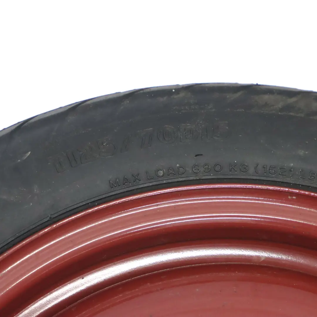 Saver Stahl-Ersatzrad 125/70R15 ET:45 4 Bolzen für Honda Civic Space mit Teilenummer HONDA-CIVIC-SPARE-WHEEL Honda Civic Space Saver Stahl-Ersatzrad 125/70R15 ET:45 4 Bolzen - SKU HONDA-CIVIC-SPARE-WHEEL - Teilenummer HONDA-CIVIC-SPARE-WHEEL