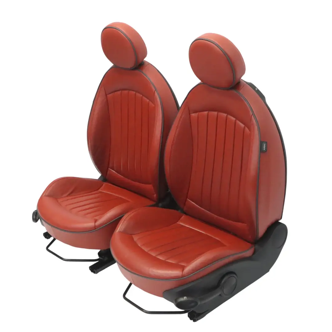 Heated Full Leather Lounge Redwood Red Interior Sport Seats to Mini Sports with Part number R56 Mini Sports Heated Full Leather Lounge Redwood Red Interior Sport Seats - SKU R56 Sports Full Leather Red Seats-1 - Part number R56