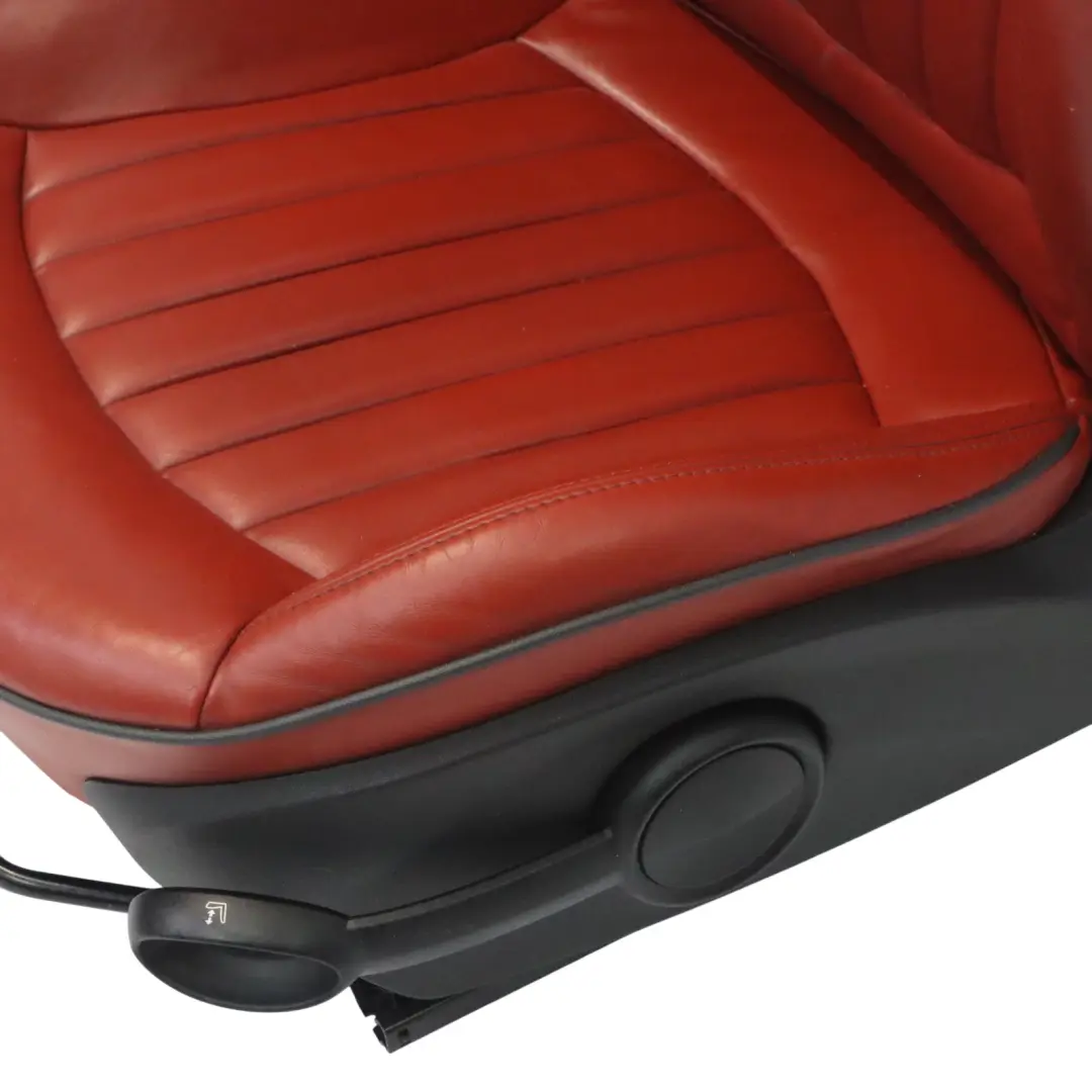 Deportes calefacción cuero completo Salón madera roja Asientos para Mini con número de pieza R56 Mini Deportes calefacción cuero completo Salón madera roja Asientos - SKU R56 Sports Full Leather Red Seats-1 - Número de pieza R56