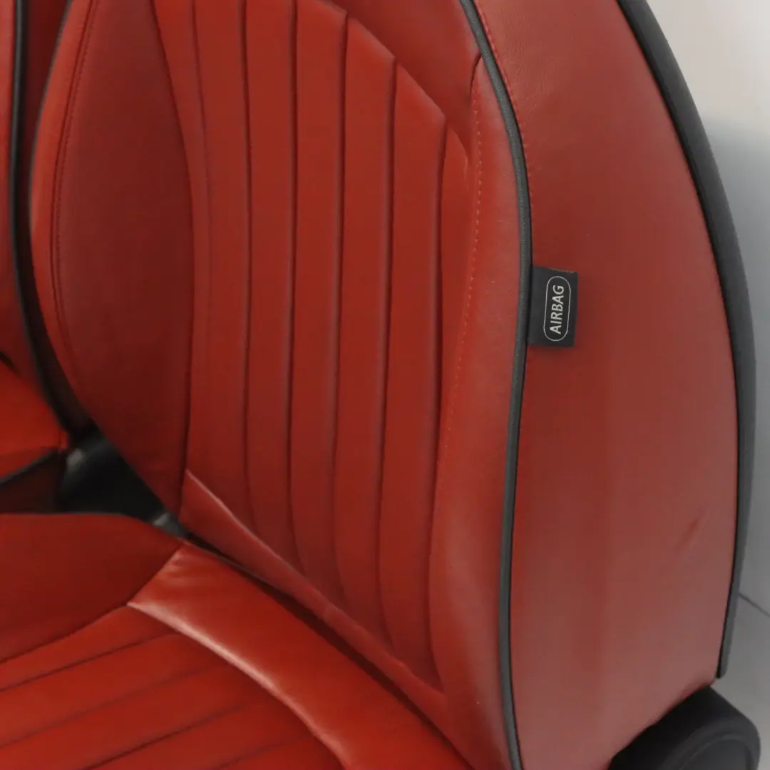 Mini Deportes calefacción cuero completo Salón madera roja Asientos - SKU R56 Sports Full Leather Red Seats-1 - Número de pieza R56
