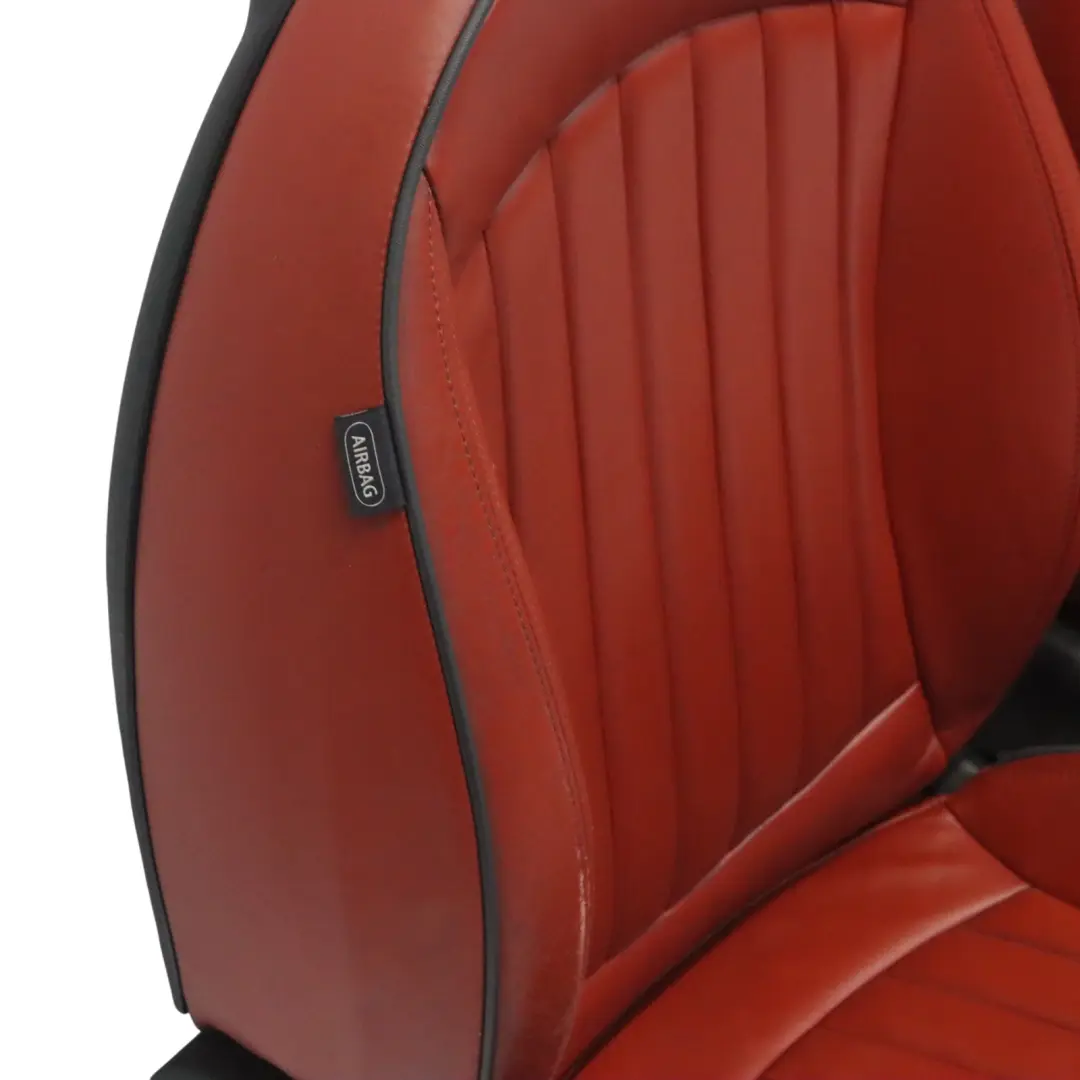 Mini Sports Heated Full Leather Lounge Redwood Red Interior Sport Seats - SKU R56 Sports Full Leather Red Seats-1 - Part number R56