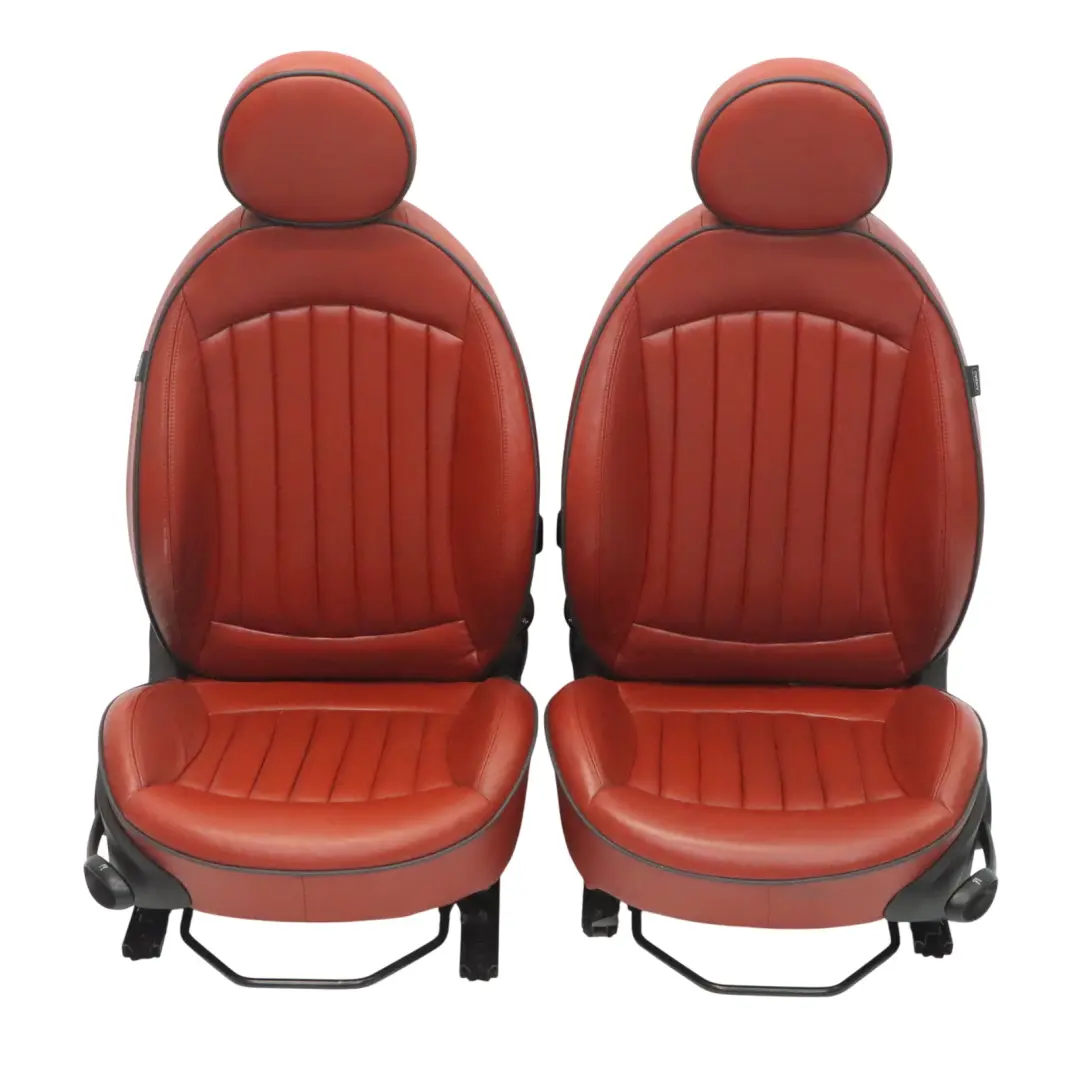 Mini Sport Riscaldato in pelle Lounge Redwood Rosso Interni Sedili sportivi - SKU R56 Sports Full Leather Red Seats-1 - Numero di parte R56