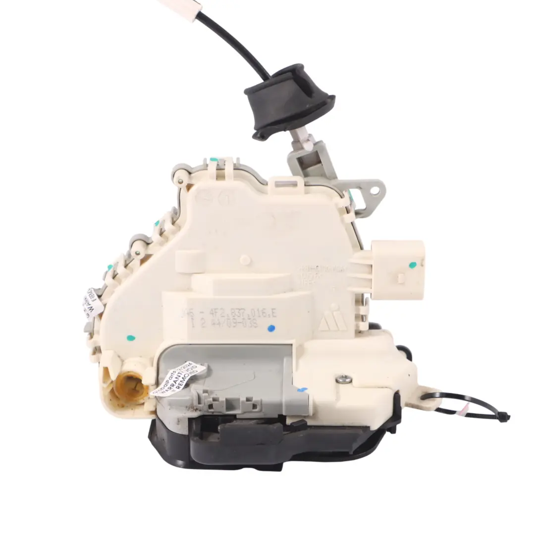 Front Door Lock Actuator Mechanism Right O/S Assembly to Audi A6 D6 with Part number 4F2837016E Audi A6 D6 Front Door Lock Actuator Mechanism Right O/S Assembly - SKU RHD-4F2837016E - Part number 4F2837016E