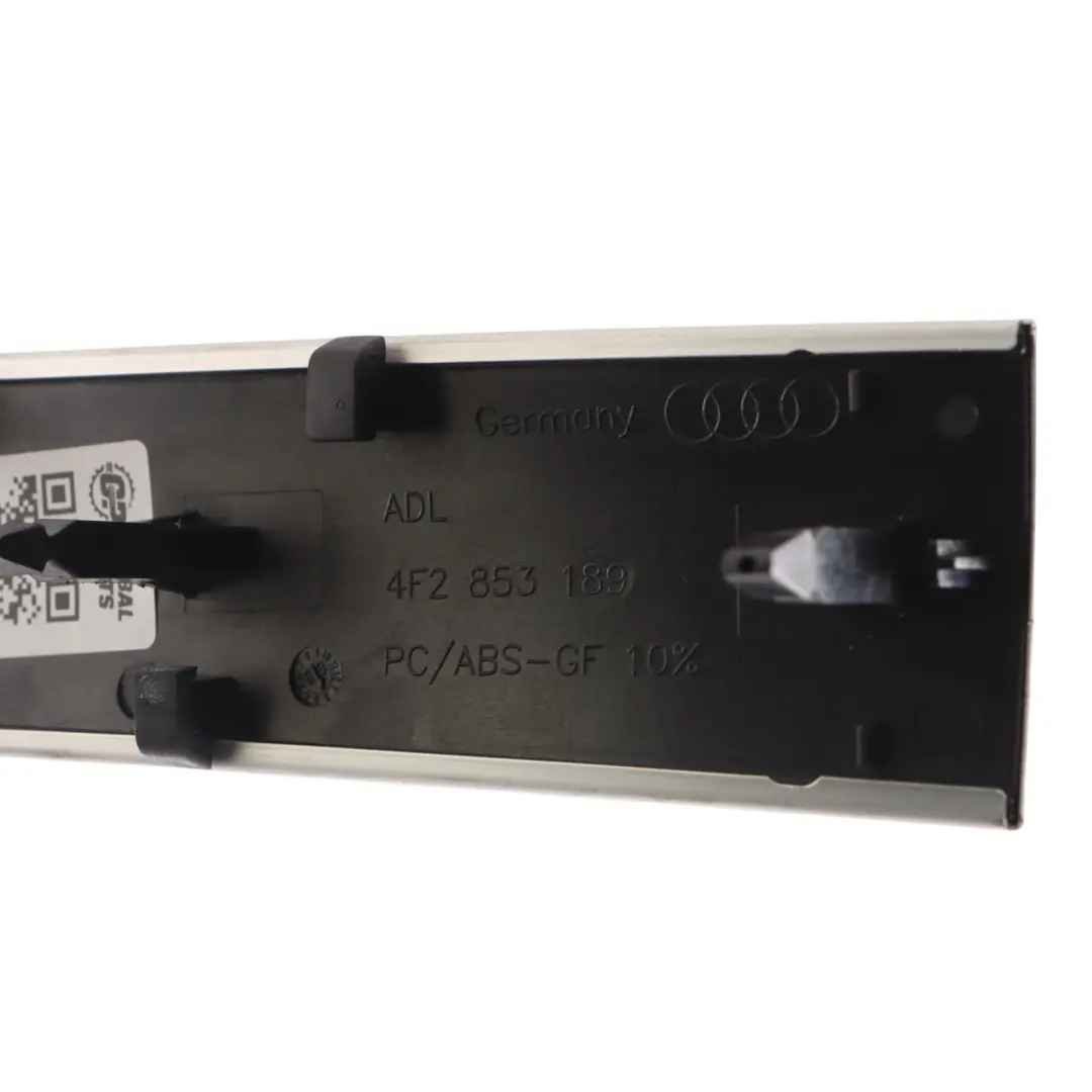 Dashboard Trim Cover Panel Aluminium Brushed Silver to Audi A6 C6 with Part number 4F2853189P Audi A6 C6 Dashboard Trim Cover Panel Aluminium Brushed Silver - SKU RHD-4F2853189P - Part number 4F2853189P