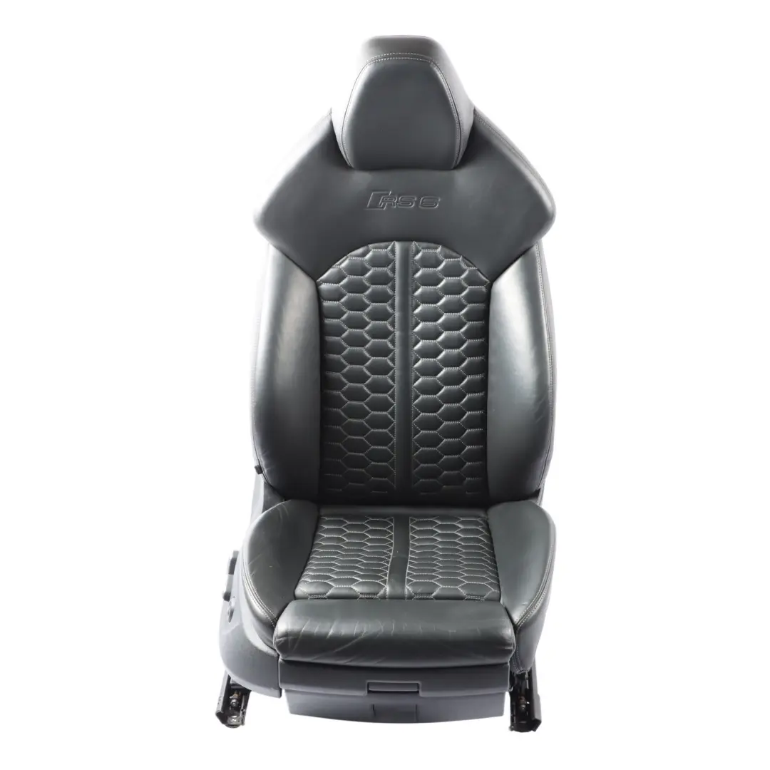 Front Right O/S Interior Memory Heated Leather Soul Black to Audi RS6 C7 Avant Seat with Part number 4G0881806AM Audi RS6 C7 Avant Seat Front Right O/S Interior Memory Heated Leather Soul Black - SKU RHD-4G0881806AM - Part number 4G0881806AM